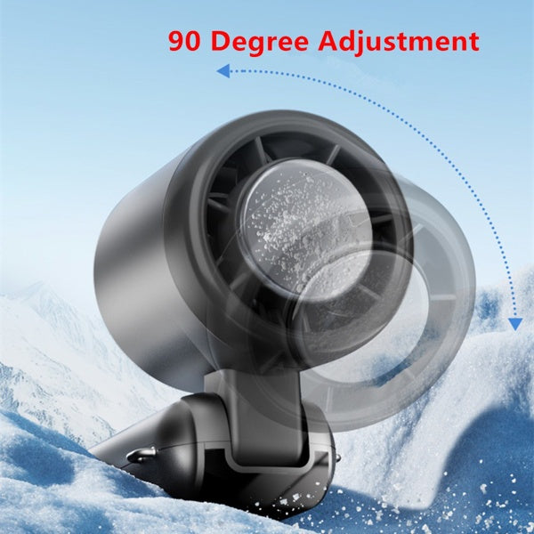 SundropThreads turbo handheld and desk fan, full side view in dark gray